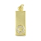 Brass Micro Pave Clear Cubic Zirconia Pendants, Cadmium Free & Nickel Free & Lead Free, Real 18K Gold Plated, Rectangle, Letter Q, 23.5x7.5x2mm, Hole: 3mm
