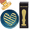 Brass Wax Seal Stamps with Wood Handle, for DIY Scrapbooking, Heart, 25mm