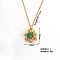 Simple and Versatile Brass Pendant Necklacs, with Rhinestones, Golden, Snowflake, 15.75 inch(40cm)