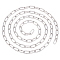 arricraft 6.5 Feet Stainless Steel Paperclip Chain, Rectangle Cable Soldered Chain Decorative Mariner Handcraft Paperclip Link Chain Anchor Link Chain for Necklace Bracelet Jewelry Making, 1.2x0.5