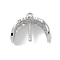 Rack Plating Brass Pendant Bails, Long-Lasting Plated, Lead Free & Cadmium Free, Platinum, 13x14x8mm, Hole: 1.1mm