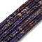Natural Imperial Jasper Beads Strands, Dyed, Column, Purple, 8x4.5mm, Hole: 1.2mm, about 50pcs/strand, 15.75''(40cm)