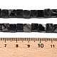 Бусины из натурального черного камня G-T139-6x6-24A-5