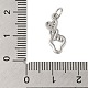 Подвески из латуни и прозрачного циркония с покрытием стойки KK-S372-11P-3