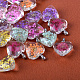 Сердца сплава стеклянные подвески GLAA-Q049-20mm-03P-1