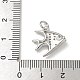 Латунные микропаве прозрачные подвески с фианитом KK-U046-02P-04-3