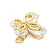 Подвески/звенья из латуни с прозрачным кубическим цирконием FIND-L019-07G-09-2