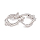 Фурнитура для сережек-обручов из латуни с фианитом KK-S374-04P-05-2
