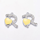 Цинк подвески Rhinestone сплава BSEA020-2-1