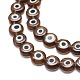 Ручной сглаза Lampwork плоские круглые пряди шарик LAMP-L058-12mm-13-3