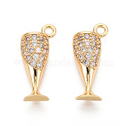 Подвески из латуни с прозрачным фианитом KK-T074-101G
