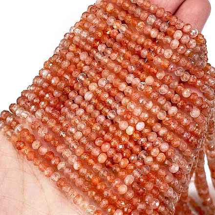 Натуральный Sunstone бисер пряди G-L597-B02-02-1