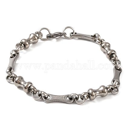 Браслеты из костяной цепи из нержавеющей стали 201 BJEW-B078-89P-1