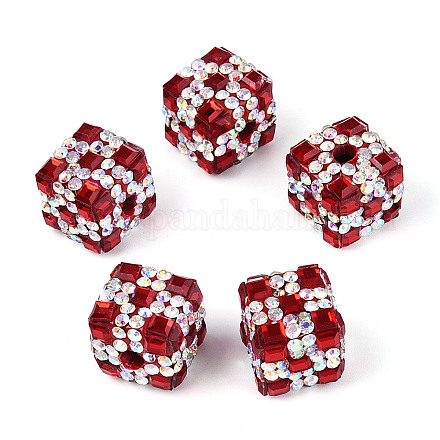 Ручной полимерной глины шариков Rhinestone CLAY-T022-03D-1