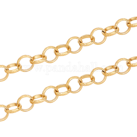 Ожерелья из нержавеющей стали 304 с цепочками Rolo NJEW-UN0001-15G-1