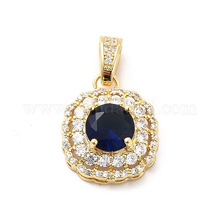 Латунные микропаве прозрачные подвески с фианитом KK-I695-006G-1