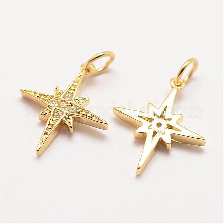 Латунные микро проложить класса AAA кубического циркония подвески ZIRC-G090-05G-NR-1