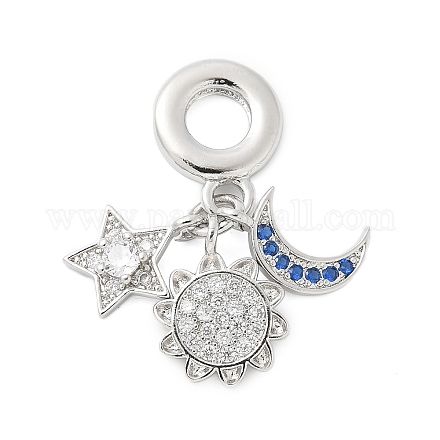 Латунные микро проложить кубического циркония подвески KK-S507-03P-1