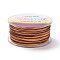 Segment Dyed Polyester Thread, Braided Cord, Colorful, 0.8mm, about 54.68 yards(50m)/roll