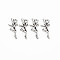 Tibetan Style Alloy Pendants, Cadmium Free & Lead Free, Elf, Antique Silver, 17x8x1.5mm, Hole: 1.8mm
