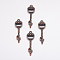 Alloy Pendants, Key, Lead Free and Cadmium Free, Red Copper, 36x11x4mm, Hole: 2mm