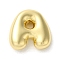 Brass Pendants, Long-Lasting Plated, Real 18K Gold Plated, Letter A, 10x10x3.5mm, Hole: 1.4mm