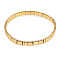 Vintage Style Glass Seed Beaded Stretch Bracelets for Women, Gold, Inner Diameter: 6-1/4 inch(16cm)~6-1/2 inch(16.5cm)