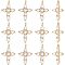 CHGCRAFT 12Pcs Real 18K Gold Plated Brass Cross Charms Gold Plated Pendants Necklace Earrings Jewellery Gift for DIY Jewelry Making DIY Crafts Design, 0.37x0.55x0.12 inch
