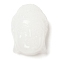Glass Pendants, Figure of Buddha, White, 29.5x21x14mm, Hole: 1mm