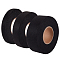 BENECREAT 3 Rolls 210 Yards Double-Sided Fabric Fusing Tape, 3 Sizes Adhesive Hem Tape Iron-on Tape for Pants Jeans Curtains Dress Sewing Fabric Clothes, 70 Yards/Roll - Black