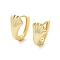 Shell Shapes Brass Hoop Earrings, Golden, 17x9.5mm