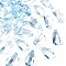 Transparent Acrylic Pendants, Torch Shapes, Sky Blue, 17x9x9mm, Hole: 1.8mm, about 970pcs/500g