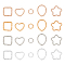 500Pcs 20 Style Iron Jump Rings, Twisted Lines Rings, Mixed Shapes, Mixed Color, 25pcs/Style