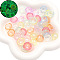 Luminous Transparent Acrylic Beads, with Glitter Powder, Glow in the Dark, Half Round, 16x8mmabout 28pcs/set