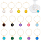 Alloy Enamel Wine Glass Charms, with 316 Surgical Stainless Steel Rings, Smiling Face, Mixed Color, 45mm, 14 colors, 2pcs/color, 28pcs/set