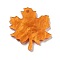Acrylic Pendants, Leaf, Orange, 26.5x25x2.5mm, Hole: 1.6mm