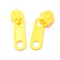Plastic Zipper Slider, Garment Accessories, Oval, Yellow, 3.6x1.1x1.1cm