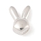 925 Sterling Silver Beads, with 925 Stamp, Silver Color Plated, Rabbit, 10.5x6.5x4mm, Hole: 1mm