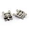 Tarnish Resistant 304 Stainless Steel Box Clasps, Rectangle, 4 Hole, 2 Loop, Stainless Steel Color, 10x15x2.5mm, Hole: 1.5mm