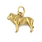 304 Stainless Steel Pendants, with Jump Ring, Golden, Lion, 13x16.5x4.5mm, Hole: 4.3mm
