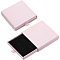 Beebeecraft Jewelry Gift Boxes 2 Pack Pink Cardboard Jewelry Boxes with Velvet Inner 8x8cm for Bracelets Earrings Necklaces Wrapping