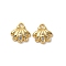 Brass Micro Pave Cubic Zirconia Charms, Cadmium Free & Nickel Free & Lead Free, Real 18K Gold Plated, Shell Shape, 10x9.5x2.5mm, Hole: 1.5mm