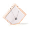 Pointed Pentagon Wood Covered with Velvet Two Necklaces Display Stands, Jewelry Display Holder for Necklace Storage, Snow, 15.5x2x13cm