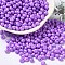 6/0 Opaque Baking Paint Glass Seed Beads, Teardrop, Medium Purple, 4.5~5x4x3~3.5mm, Hole: 0.9mm, about 125pcs/10g