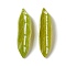 Opaque Resin Pendants, Leaf, Yellow Green, 29.8x8x4mm, Hole: 1.2mm