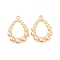 Brass Pendants, Cadmium Free & Nickel Free & Lead Free, Teardrop, Real 18K Gold Plated, 19.5x14.5x4mm, Hole: 1.2mm