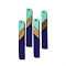Opaque Resin & Walnut Wood Big Pendants, Rectangle Charms, Indigo, 51.5x7.5x3.5mm, Hole: 2mm