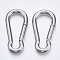 Tarnish Resistant 304 Stainless Steel Rock Climbing Carabiners, Key Clasps, Quick Links, Stainless Steel Color, 50x25x5mm