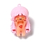PVC Plastic Cartoon Big Pendants, Virgo Constellation Child Charms, for DIY Keychain Making, Pink, 47.5x29x24.5mm, Hole: 2mm