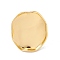 Oval Brass Open Cuff Finger Ring Enamel Settings, Cadmium Free & Lead Free, Golden, US Size 6 3/4(17mm), 3~6.5mm, Tray: 23x26.5mm Inner Diameter